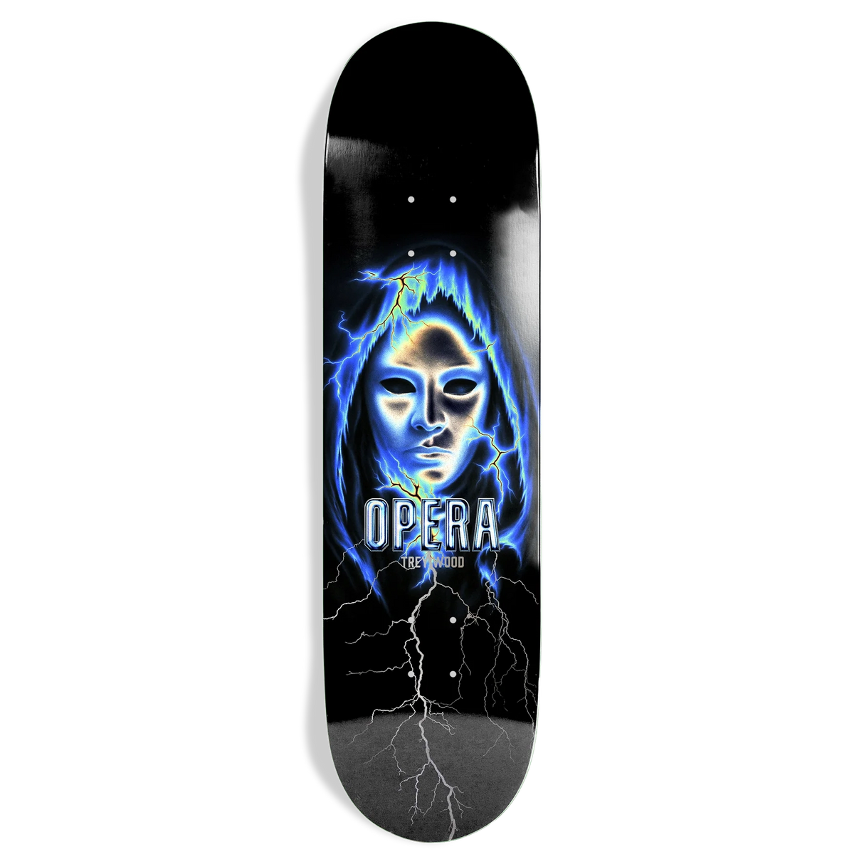 Opera Trey Wood Lightning EX7 Black/Silver Skateboard Deck