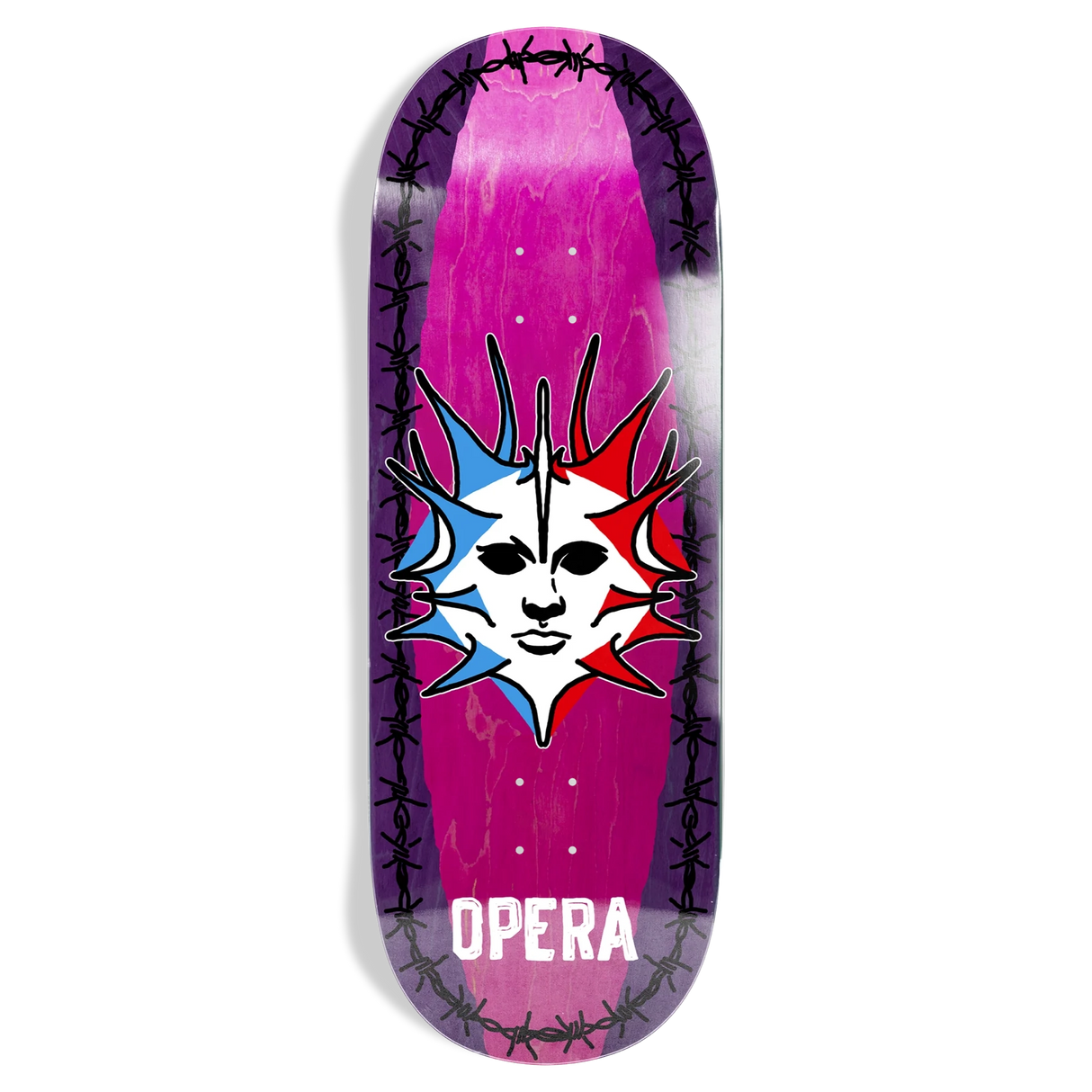 Opera Fatties Torn Spike Purple/Pink 11" Skateboard Deck