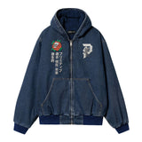 Primitive Outsider Blue Denim Zip Jacket