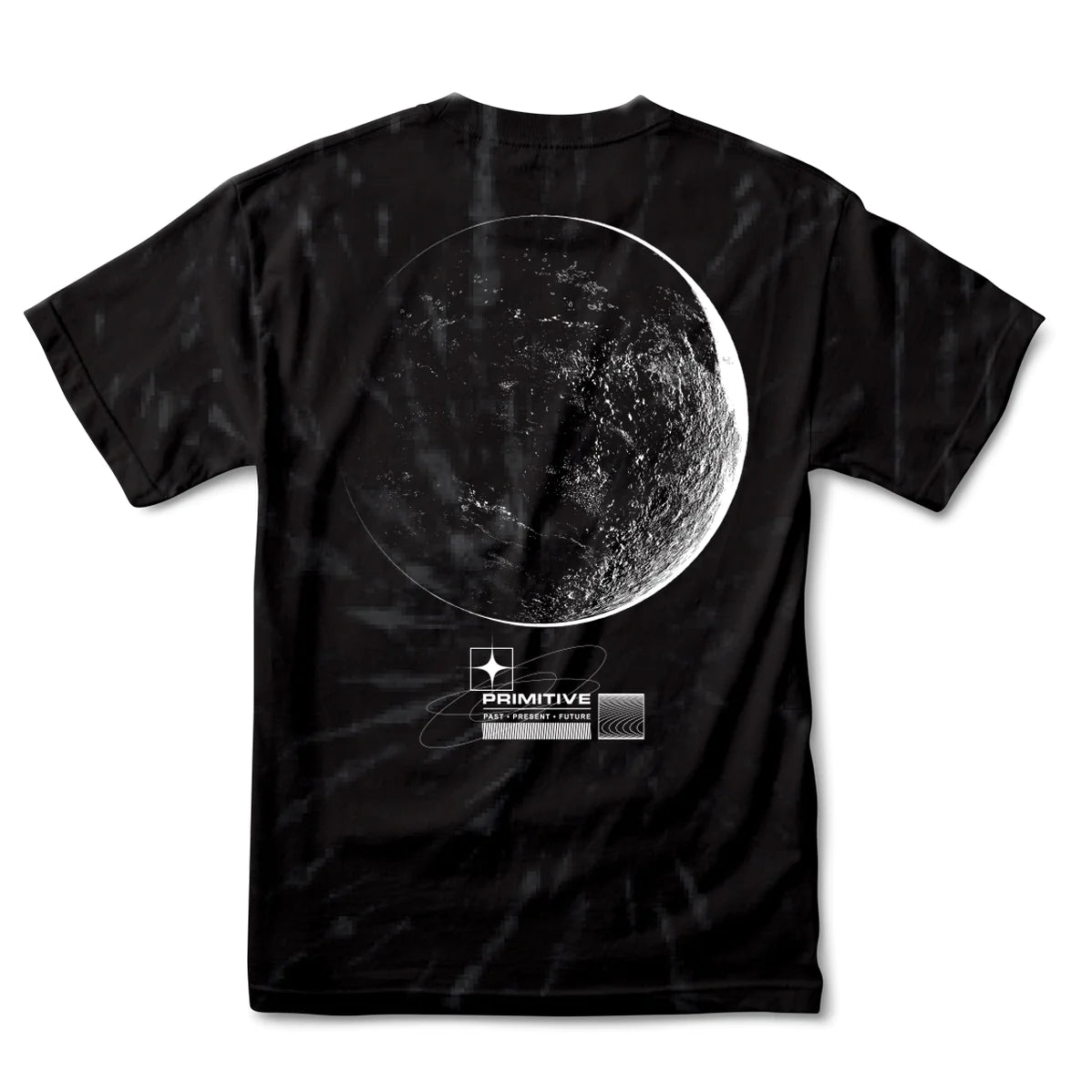 Primitive Moon Tie-Dye Black S/s Shirt