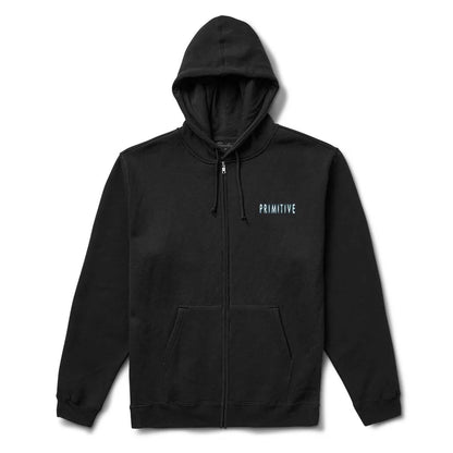 Primitive Contact Black Zip Hooded Sweatshirt