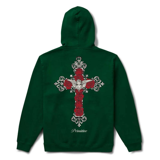 Primitive Treasure Forest Green Hooded Sweatshirt