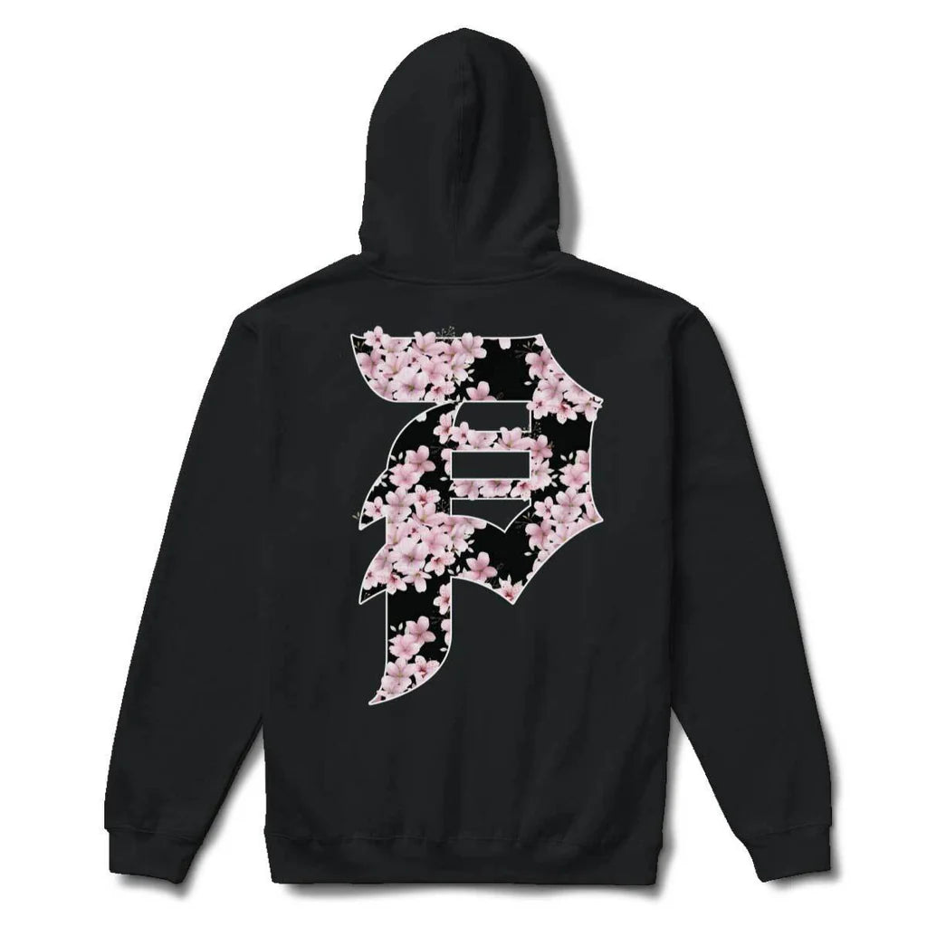 Primitive Sakura Black Heavyweight Hooded Sweatshirt