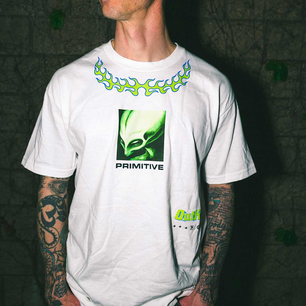 Primitive x Outkast ATLiens White Heavyweight S/s Shirt