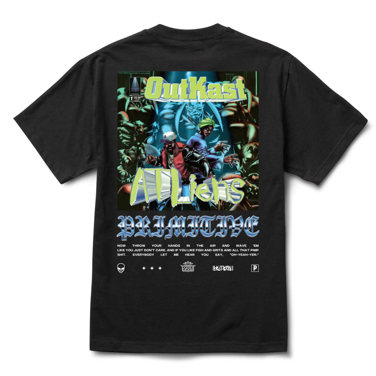 Primitive x Outkast ATLiens Black Heavyweight S/s Shirt