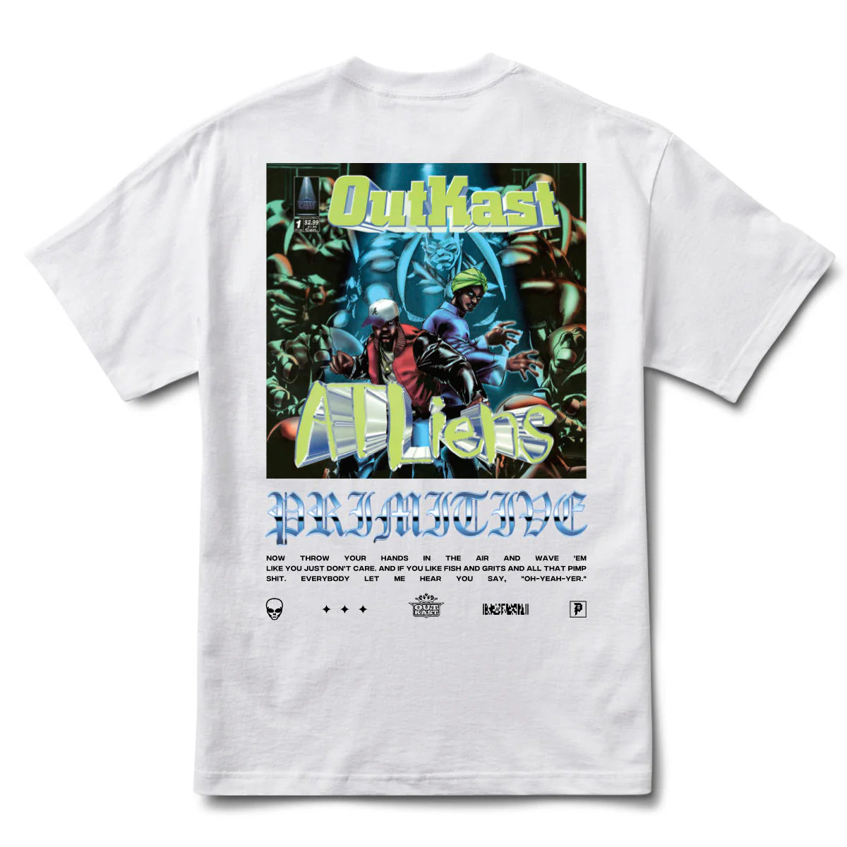 Primitive x Outkast ATLiens White Heavyweight S/s Shirt