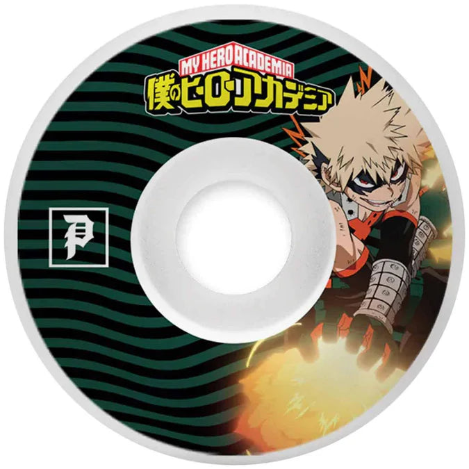 Primitive x My Hero Academia Katsuki Bakugo White 53mm Skateboard Wheels