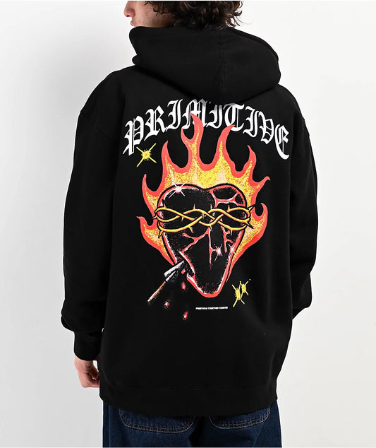 Primitive Flames Zip Hooded Sweatshirt
