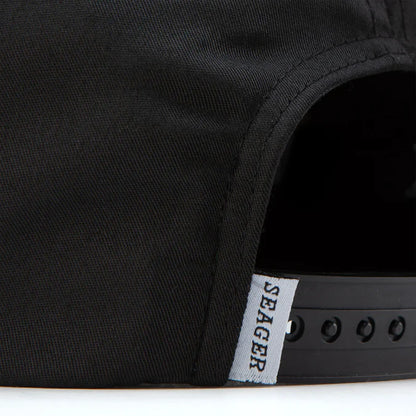 Seager Branded Black Snapback Hat