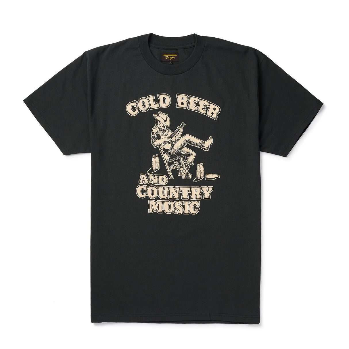 Seager Country Music Vintage Black S/s Shirt