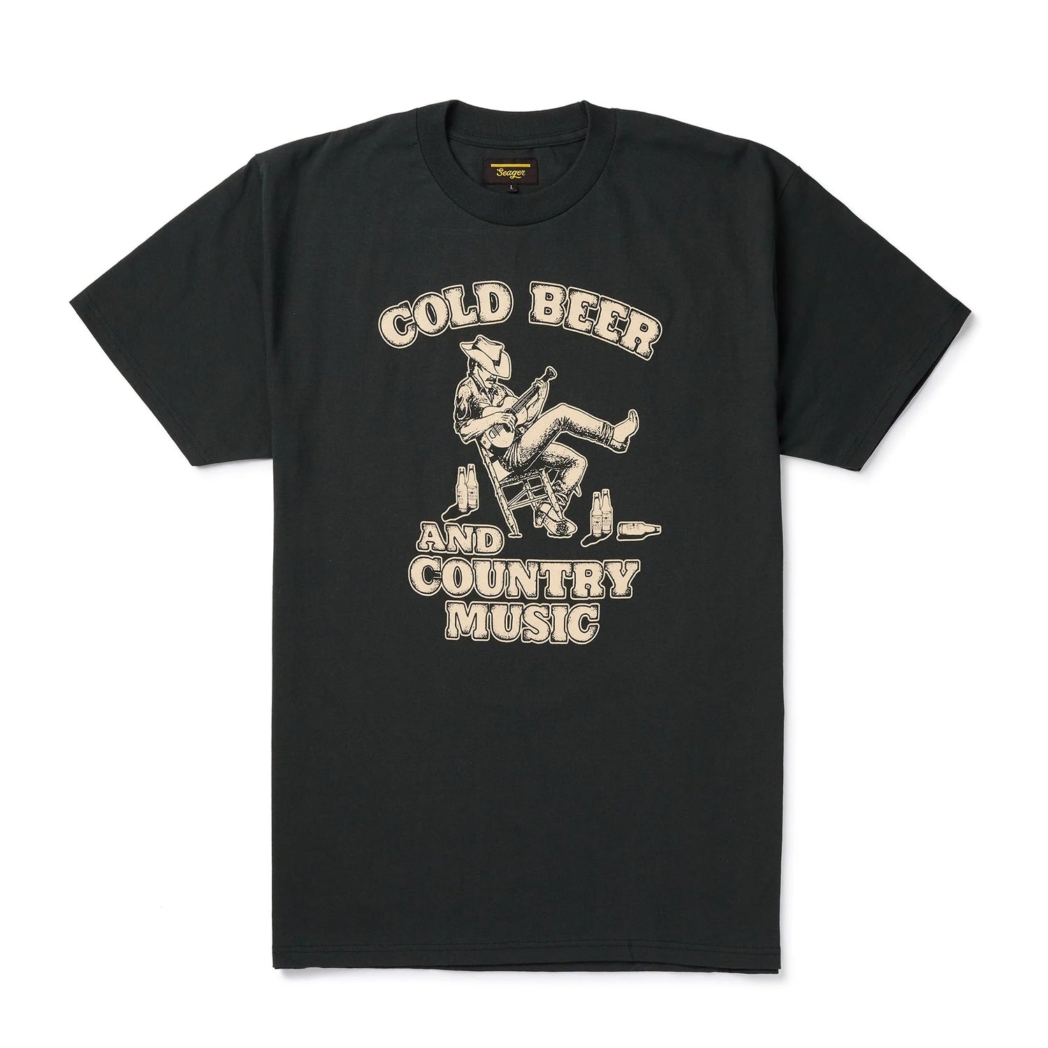Seager Country Music Vintage Black S/s Shirt