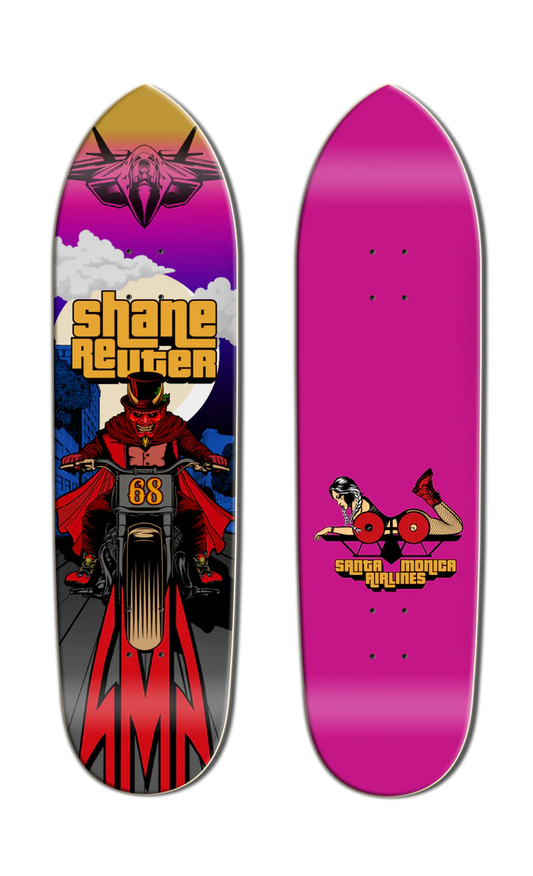 Santa Monica Airlines Series 4 Shane Reuter Pink Flood 8.5" Skateboard Deck