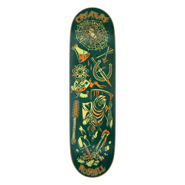 Creature Russell Fiend Flash VX 8.6" Skateboard Deck