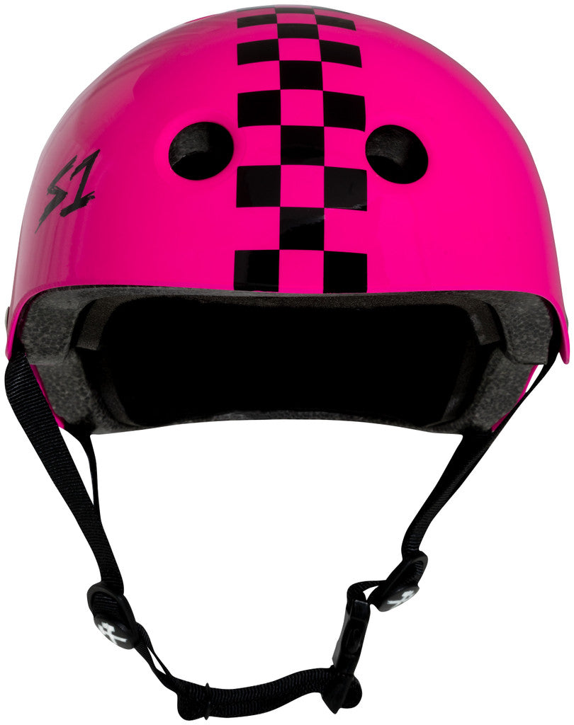S1 Lifer Pink Gloss Checkers Helmet