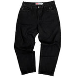 No Hours Stamped Black Denim Pants