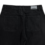 No Hours Stamped Black Denim Pants