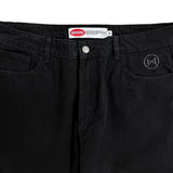 No Hours Stamped Black Denim Pants