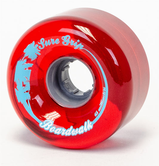 Sure-Grip Boardwalk Red 78a 65mm (Set of 8) Roller Skate Wheels