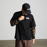 HUF Shadows Black L/s Work Shirt