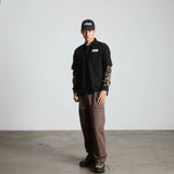 HUF Shadows Black L/s Work Shirt