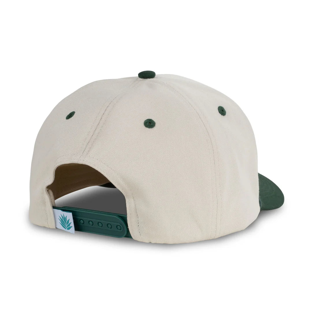 Sendero Cowboy Cream/Green 5 Panel Structured Snapback Hat