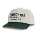 Sendero Cowboy Cream/Green 5 Panel Structured Snapback Hat