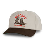 Sendero High Stepper Cream 5 Panel Unstructured Snapback Hat