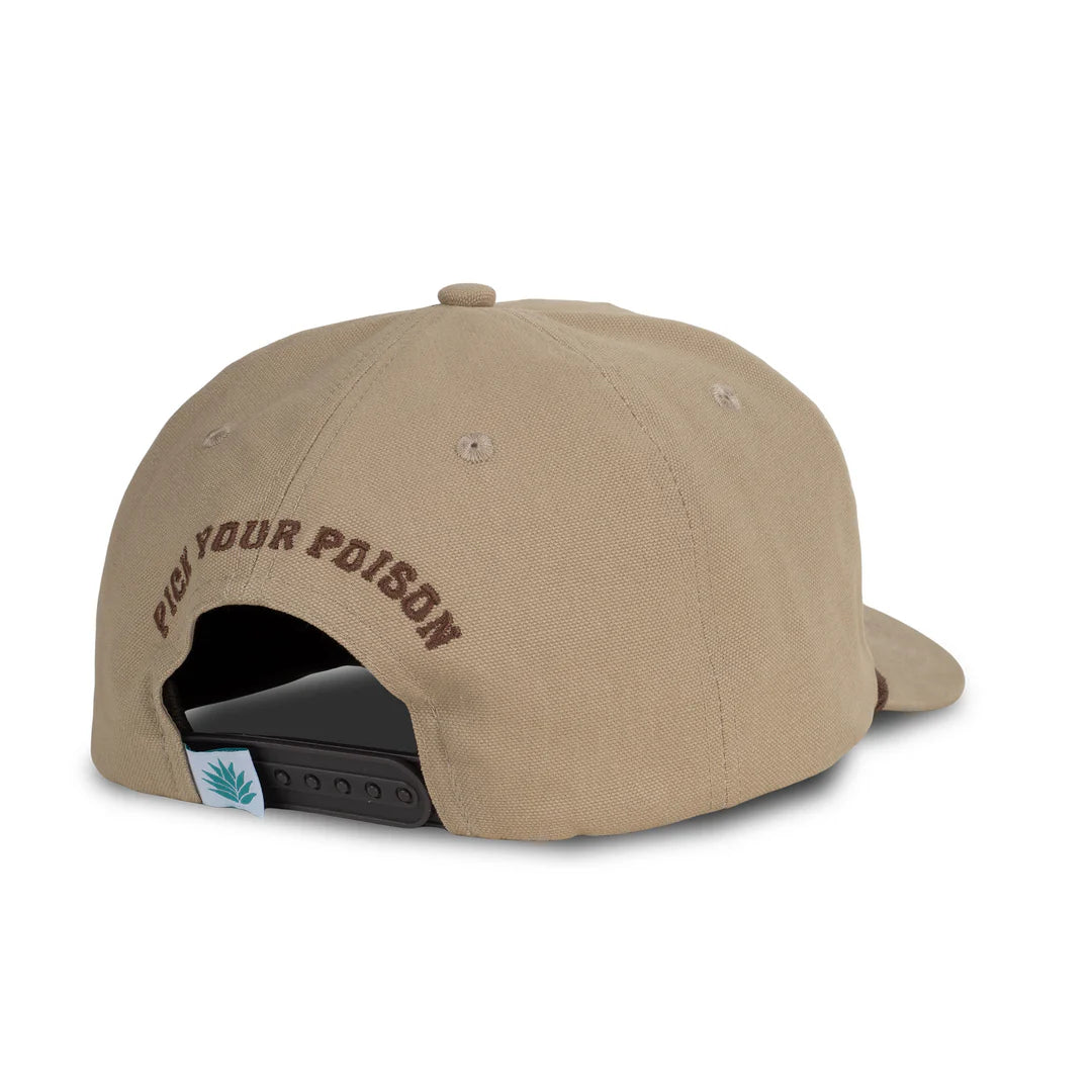Sendero Pick Your Poison Tan 5 Panel Unstructured Snapback Hat