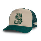 Sendero Desert Mark Cream/Teal 5 Panel Meshback Snapback Hat