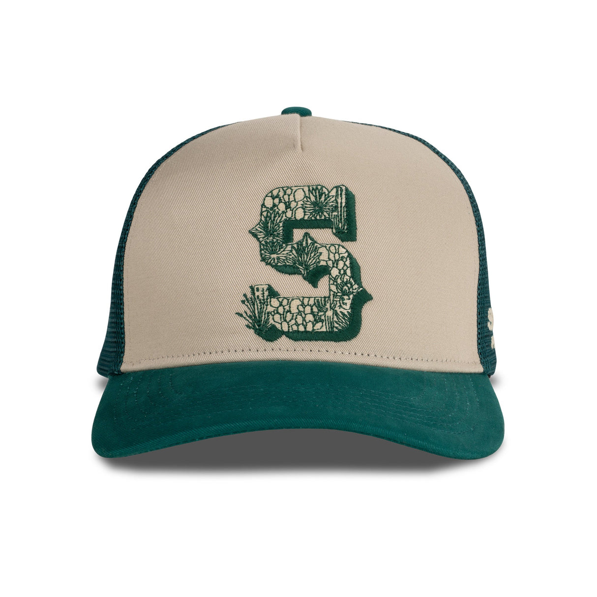 Sendero Desert Mark Cream/Teal 5 Panel Meshback Snapback Hat