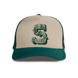 Sendero Desert Mark Cream/Teal 5 Panel Meshback Snapback Hat