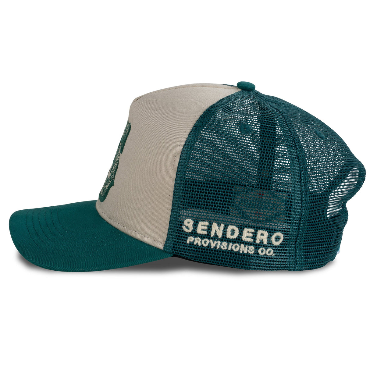Sendero Desert Mark Cream/Teal 5 Panel Meshback Snapback Hat