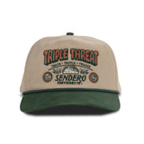 Sendero Triple Threat Tan 5 Panel Unstructured Snapback Hat