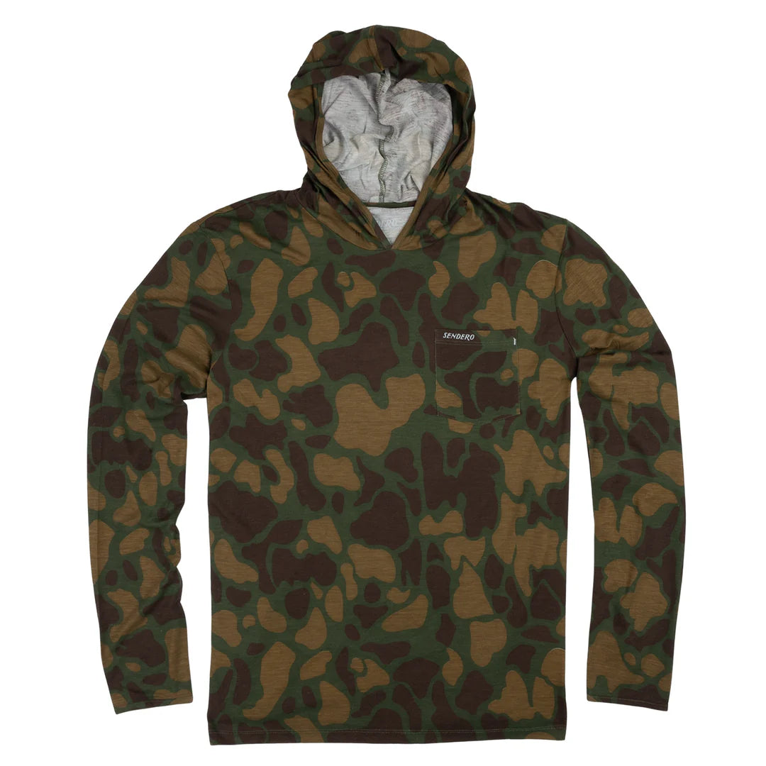 Sendero Yucatan Bamboo Forest Camo Tech Hooded L/s Shirt