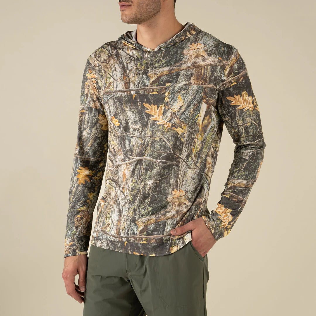 Sendero Yucatan Bamboo Will Tree Camo Tech Hooded L/s Shirt