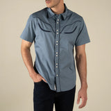 Sendero The Prescott Faded Navy Western S/s Button Up Shirt