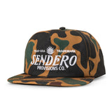 Sendero Logo Field Camo 5 Panel Unstructured Snapback Hat
