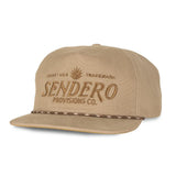 Sendero Logo Tan 5 Panel Unstructured Snapback Hat