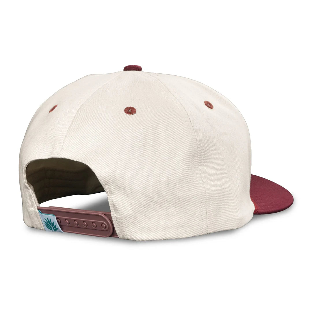 Sendero Logo Cream/Maroon 5 Panel Structured Snapback Hat