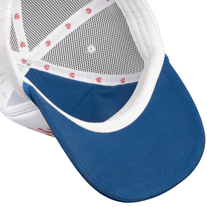 Sendero Easy Does It White Red Blue Foam Mesh Trucker Snapback Hat