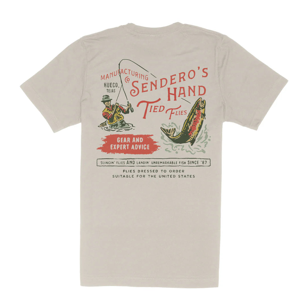 Sendero Hand Tied Flies Sand S/s Shirt