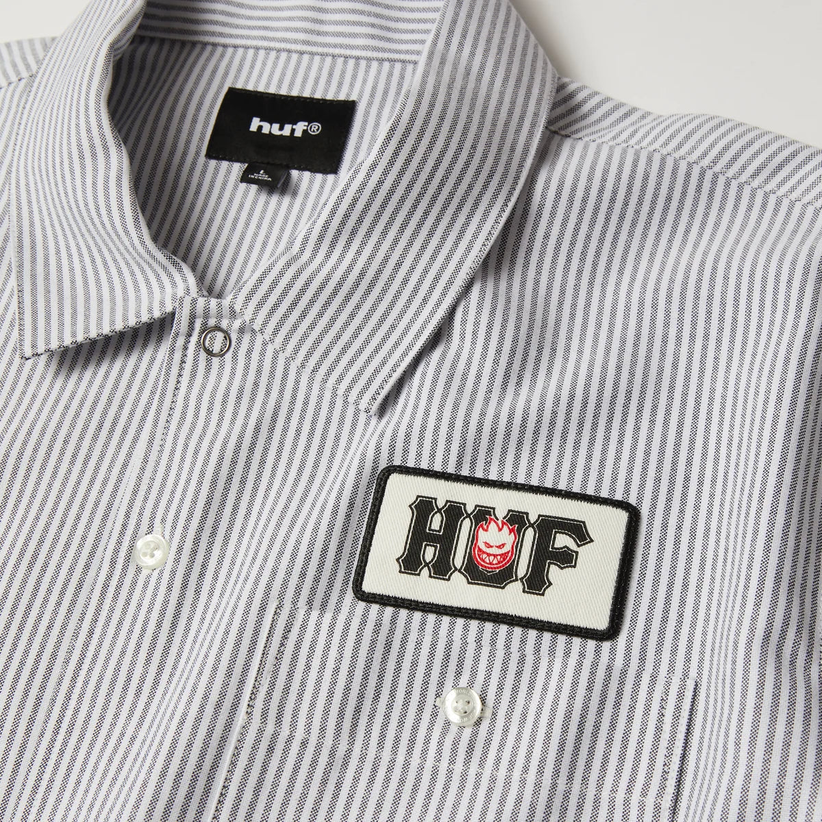 HUF x Spitfire Union Work Shirt Black / White L/s Shirt