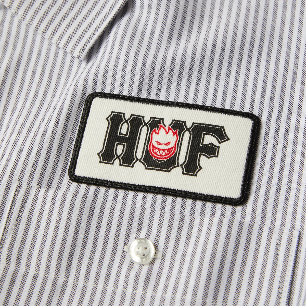 HUF x Spitfire Union Work Shirt Black / White L/s Shirt