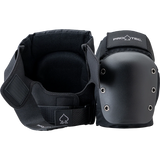 ProTec Street Knee & Elbow Open Back Black Pad Set
