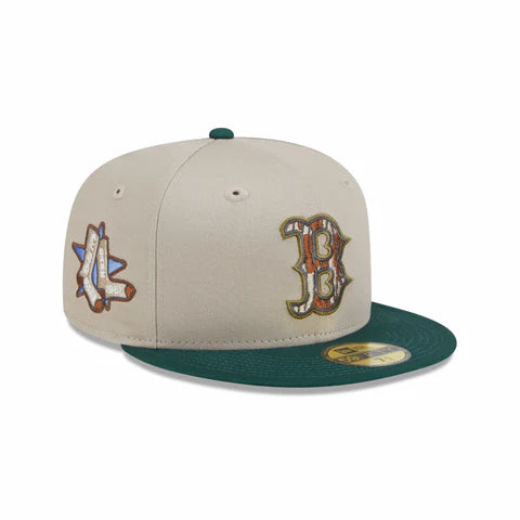 New Era Boston Red Sox Tree Bark Fill 5950 Fitted Hat