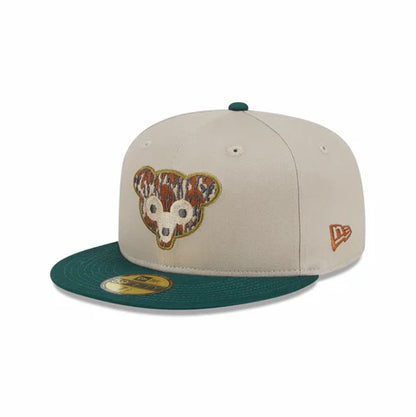 New Era Chicago Cubs Tree Bark Fill 5950 Fitted Hat