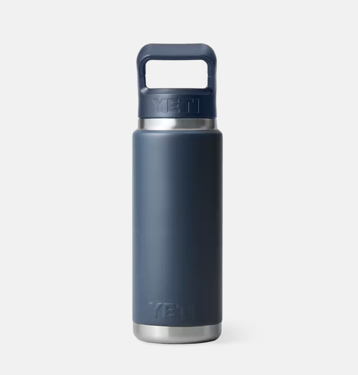 Yeti Rambler 26oz Navy Matching Straw Cap Water Bottle