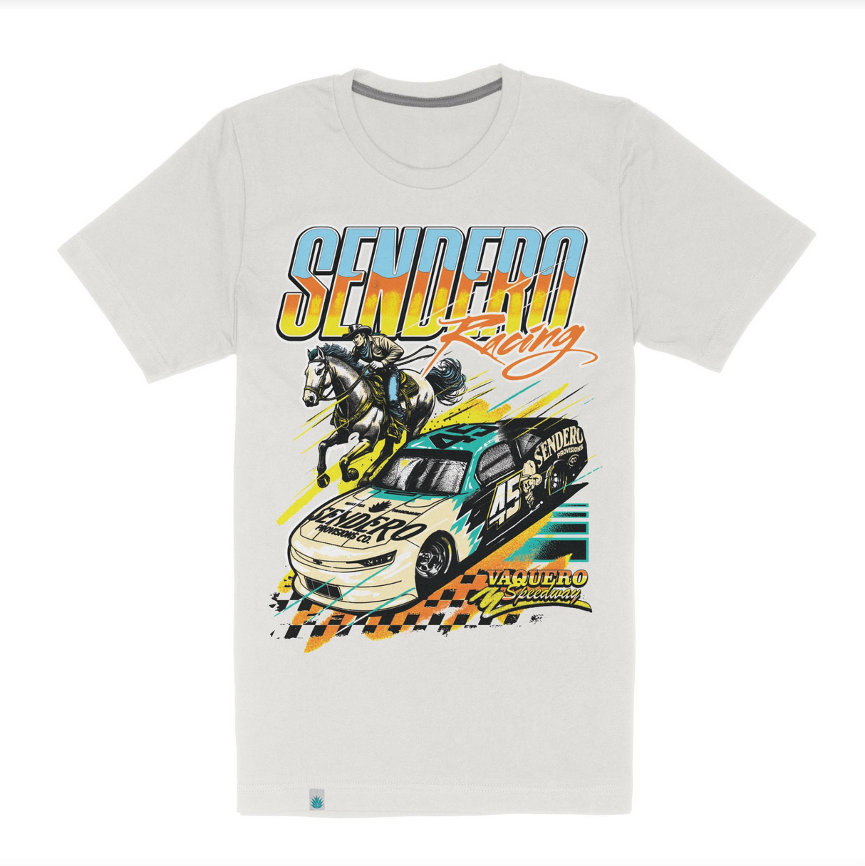 Sendero X Brad Perez Sendero Racing Vintage White S/s Shirt