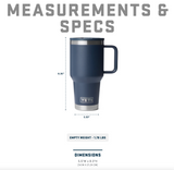 Yeti Rambler 30 oz Straw Travel Mug Cape Taupe