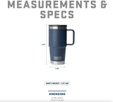 Yeti Rambler 20 oz Straw Travel Mug Black